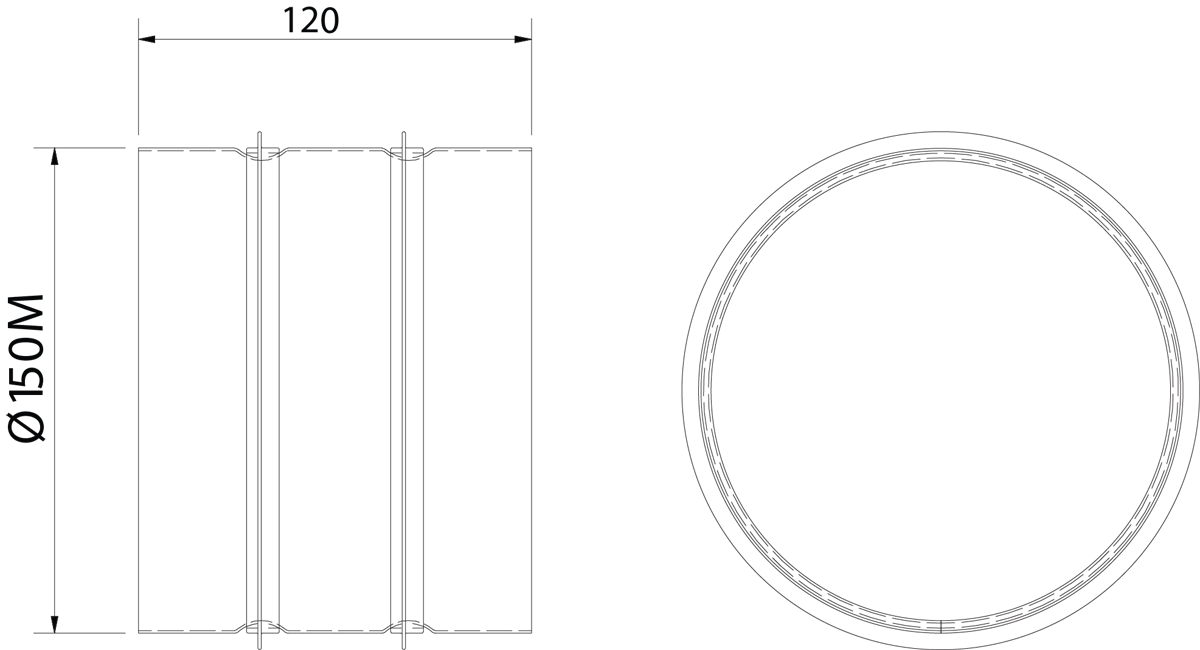 ALVEOLAR 150mm spojka rozměry